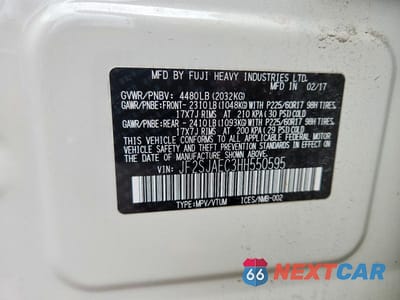 Zdjęcie 13 z 13 samochodu: 2017 SUBARU FORESTER 2.5I PREMIUM VIN:JF2SJAEC3HH550595 - miniatura