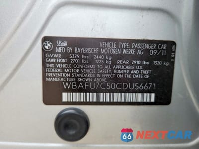 Zdjęcie 12 z 12 samochodu: 2012 BMW 535 XI VIN:WBAFU7C50CDU56671 - miniatura
