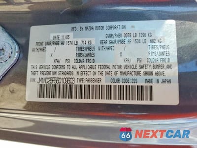 Zdjęcie 12 z 12 samochodu: 2006 MAZDA MX-5 MIATA VIN:JM1NC25F560109603 - miniatura
