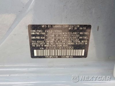 Zdjęcie 13 z 13 samochodu: 2019 SUBARU CROSSTREK PREMIUM VIN:JF2GTAEC9K8321958 - miniatura