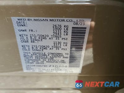 Zdjęcie 13 z 13 samochodu: 2024 NISSAN PATHFINDER PLATINUM VIN:5N1DR3DG7RC210408 - miniatura
