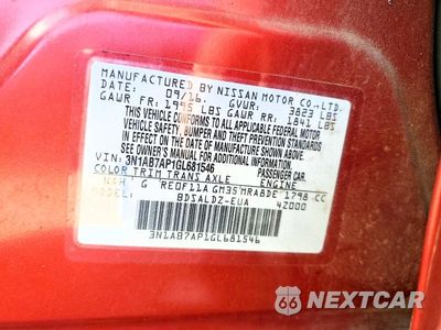 Zdjęcie 12 z 12 samochodu: 2016 NISSAN SENTRA SV VIN:3N1AB7AP1GL681546 - miniatura