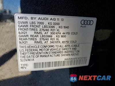 Zdjęcie 13 z 13 samochodu: 2014 AUDI Q7 PRESTIGE VIN:WA1VMAFE1ED011831 - miniatura