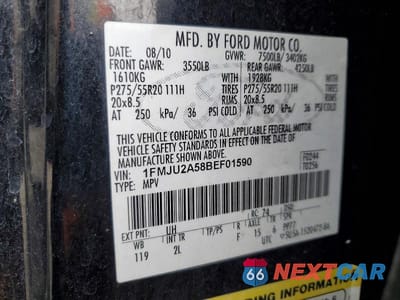 Zdjęcie 13 z 13 samochodu: 2011 FORD EXPEDITION LIMITED VIN:1FMJU2A58BEF01590 - miniatura