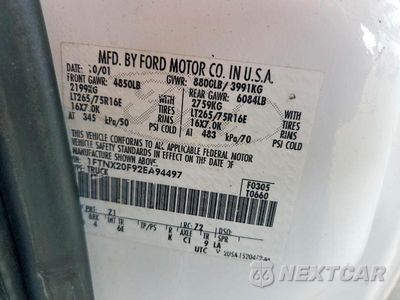 Zdjęcie 12 z 12 samochodu: 2002 FORD F250 SUPER DUTY VIN:1FTNX20F92EA94497 - miniatura