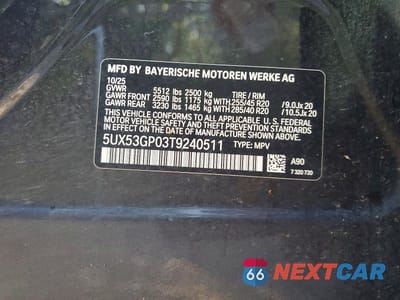 Zdjęcie 13 z 13 samochodu: 2026 BMW X3 30 XDRIVE VIN:5UX53GP03T9240511 - miniatura