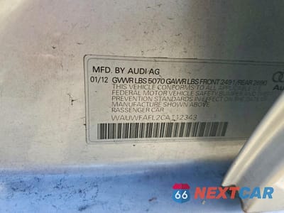 Zdjęcie 12 z 12 samochodu: 2012 AUDI A4 PREMIUM PLUS VIN:WAUWFAFL2CA112343 - miniatura