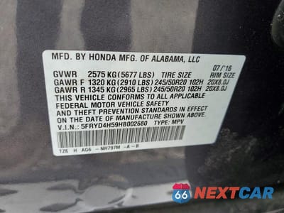 Zdjęcie 13 z 13 samochodu: 2017 ACURA MDX TECHNOLOGY VIN:5FRYD4H59HB002680 - miniatura