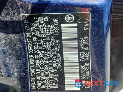 Zdjęcie 13 z 13 samochodu: 2015 TOYOTA PRIUS TWO VIN:JTDKN3DU4F1937378 - miniatura