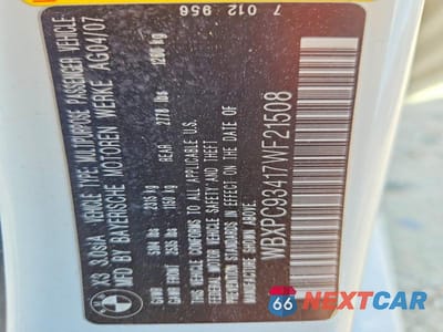 Zdjęcie 13 z 13 samochodu: 2007 BMW X3 3.0SI VIN:WBXPC93417WF21508 - miniatura