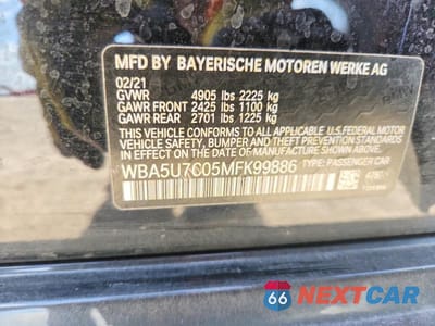 Zdjęcie 13 z 13 samochodu: 2021 BMW M340I VIN:WBA5U7C05MFK99886 - miniatura