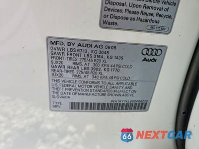 Zdjęcie 13 z 13 samochodu: 2009 AUDI Q7 VIN:WA1AY74L69D006220 - miniatura
