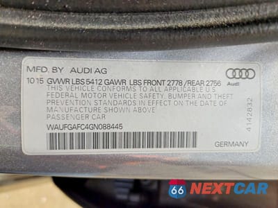 Zdjęcie 12 z 12 samochodu: 2016 AUDI A6 PREMIUM PLUS VIN:WAUFGAFC4GN088445 - miniatura