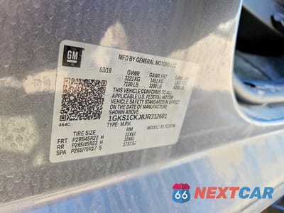Zdjęcie 13 z 13 samochodu: 2018 GMC YUKON DENALI VIN:1GKS1CKJ8JR312601 - miniatura