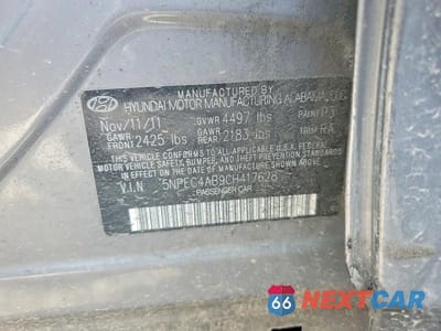 Zdjęcie 12 z 12 samochodu: 2012 HYUNDAI SONATA SE 2.0T VIN:5NPEC4AB9CH417628 - miniatura