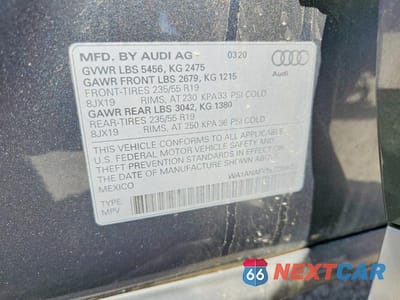 Zdjęcie 14 z 14 samochodu: 2020 AUDI Q5 PREMIUM VIN:WA1ANAFY5L2084652 - miniatura