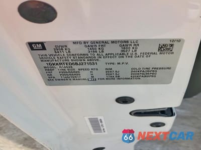 Zdjęcie 14 z 14 samochodu: 2011 GMC ACADIA DENALI VIN:1GKKRTED6BJ271531 - miniatura