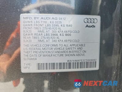 Zdjęcie 13 z 13 samochodu: 2012 AUDI Q7 PRESTIGE VIN:WA1VMAFE2CD009082 - miniatura