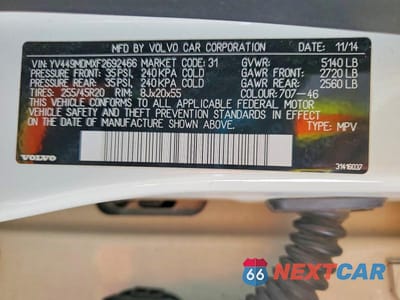 Zdjęcie 12 z 12 samochodu: 2015 VOLVO XC60 T6 PLATINUM VIN:YV449MDMXF2692466 - miniatura