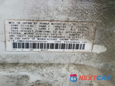 Zdjęcie 12 z 12 samochodu: 2010 HONDA FIT SPORT VIN:JHMGE8H4XAC030241 - miniatura
