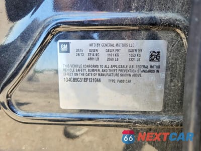 Zdjęcie 12 z 12 samochodu: 2014 BUICK LACROSSE VIN:1G4GB5G31EF121044 - miniatura