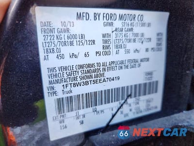 Zdjęcie 12 z 12 samochodu: 2014 FORD F350 SUPER DUTY VIN:1FT8W3BT5EEA70419 - miniatura