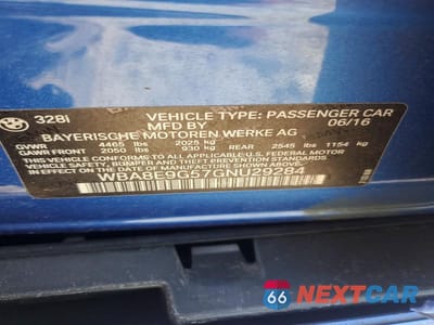 Zdjęcie 12 z 12 samochodu: 2016 BMW 328 I SULEV VIN:WBA8E9G57GNU29284 - miniatura