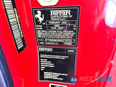 Zdjęcie 13 z 13 samochodu: 2022 FERRARI SF 90 SPIDER VIN:ZFF96NMA8N0276702 - miniatura