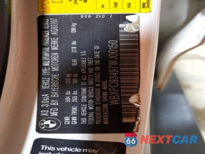 Zdjęcie 12 z 12 samochodu: 2007 BMW X3 3.0SI VIN:WBXPC93497WJ00150 - miniatura