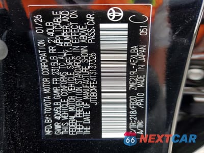 Zdjęcie 13 z 13 samochodu: 2026 TOYOTA COROLLA HYBRID LE VIN:JTDBCMFE4T3137326 - miniatura