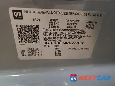 Zdjęcie 13 z 13 samochodu: 2024 GMC SIERRA VIN:3GTPHBEK4RG293102 - miniatura