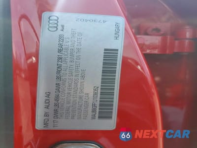 Zdjęcie 12 z 12 samochodu: 2018 AUDI A3 PREMIUM VIN:WAUB8GFF1J1038352 - miniatura