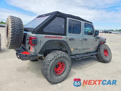 Trzecie zdjęcie samochodu z tyłu: 2021 JEEP WRANGLER UNLIMITED RUBICON VIN:1C4JJXFM4MW617439 - miniatura
