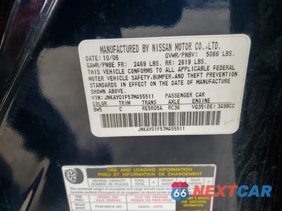 Zdjęcie 12 z 12 samochodu: 2007 INFINITI M35 X VIN:JNKAY01F57M455511 - miniatura