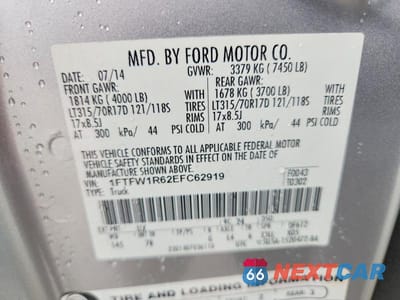 Zdjęcie 13 z 13 samochodu: 2014 FORD F150 SVT RAPTOR VIN:1FTFW1R62EFC62919 - miniatura