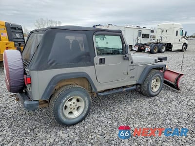 Trzecie zdjęcie samochodu z tyłu: 2000 JEEP WRANGLER / TJ SPORT VIN:1J4FA49S0YP729650 - miniatura