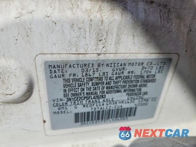 Zdjęcie 12 z 12 samochodu: 2015 NISSAN VERSA NOTE S PLUS VIN:3N1CE2CP5FL426283 - miniatura