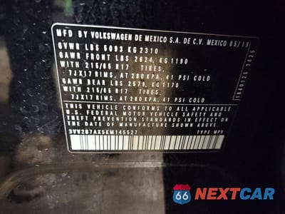 Zdjęcie 14 z 14 samochodu: 2019 VOLKSWAGEN TIGUAN SE VIN:3VV2B7AX5KM145527 - miniatura