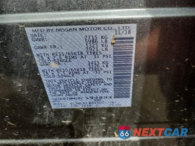 Zdjęcie 13 z 13 samochodu: 2019 NISSAN PATHFINDER S VIN:5N1DR2MM2KC594894 - miniatura