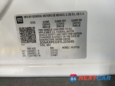 Zdjęcie 13 z 13 samochodu: 2026 CHEVROLET EQUINOX LT VIN:3GNAXPEG9TL225045 - miniatura