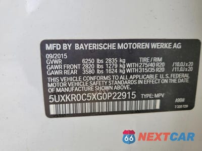 Zdjęcie 13 z 13 samochodu: 2016 BMW X5 XDRIVE35I VIN:5UXKR0C5XG0P22915 - miniatura