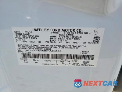 Zdjęcie 12 z 12 samochodu: 2014 FORD F150 SUPER CAB VIN:1FTEX1EM2EFA94566 - miniatura