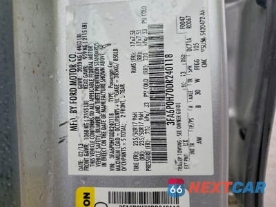 Zdjęcie 12 z 12 samochodu: 2013 FORD FUSION SE VIN:3FA6P0H70DR240118 - miniatura