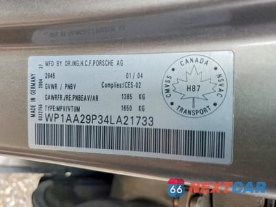 Zdjęcie 14 z 14 samochodu: 2004 PORSCHE CAYENNE VIN:WP1AA29P34LA21733 - miniatura