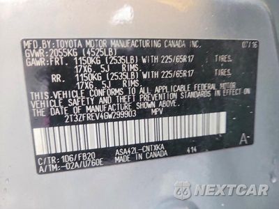 Zdjęcie 13 z 13 samochodu: 2016 TOYOTA RAV4 LE VIN:2T3ZFREV4GW299903 - miniatura