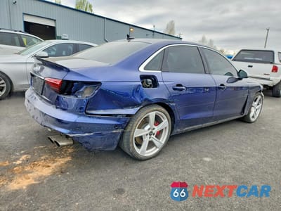 Trzecie zdjęcie samochodu z tyłu: 2021 AUDI S4 PRESTIGE VIN:WAUC4AF42MA065141 - miniatura