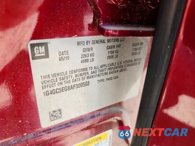 Zdjęcie 12 z 12 samochodu: 2010 BUICK LACROSSE CXL VIN:1G4GC5EG8AF300503 - miniatura