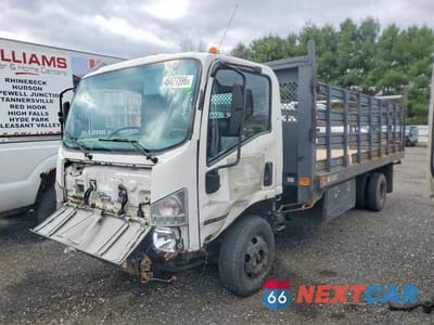 Drugie zdjęcie samochodu z przodu: 2014 ISUZU NPR FLATBED TRUCK VIN:54DB4W1B6ES802706 - miniatura