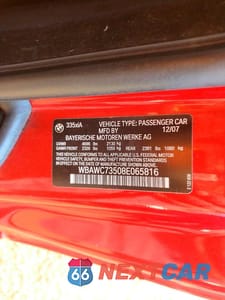 Zdjęcie 12 z 12 samochodu: 2008 BMW 335 VIN:WBAWC73508E065816 - miniatura