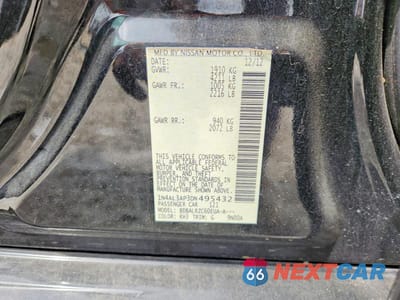 Zdjęcie 12 z 12 samochodu: 2013 NISSAN ALTIMA 2.5 VIN:1N4AL3AP3DN495432 - miniatura